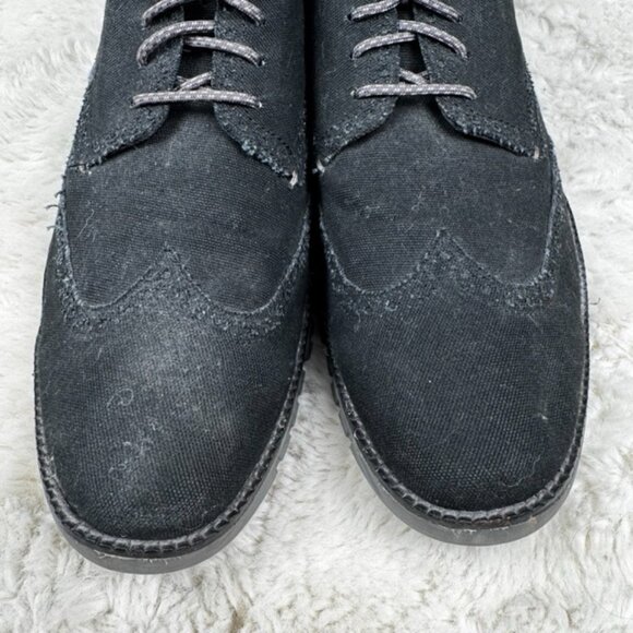 Cole Haan Zerogrand Oxford Casual Shoes Wingtip Black Gray Canvas Mens Size 11 M main image 8
